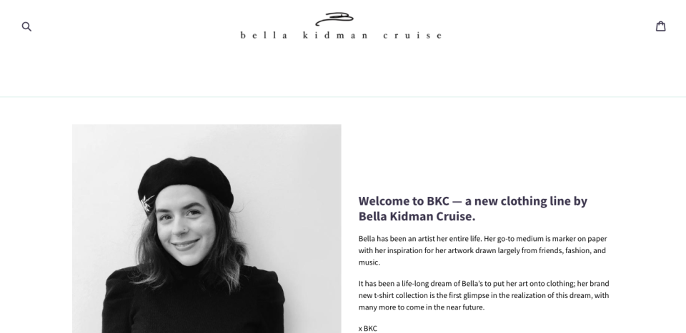 Bella Kidman Cruise has launched BKC — a new clothing line. (Image: Bella Kidman Cruise)