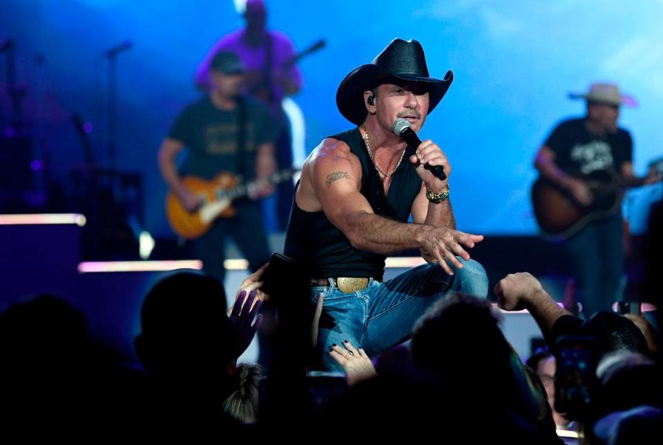 Tim McGraw brings his 2022 tour to Raleigh, N.C.’s Coastal Credit Union Music Park at Walnut Creek, Saturday night, May 21, 2022.