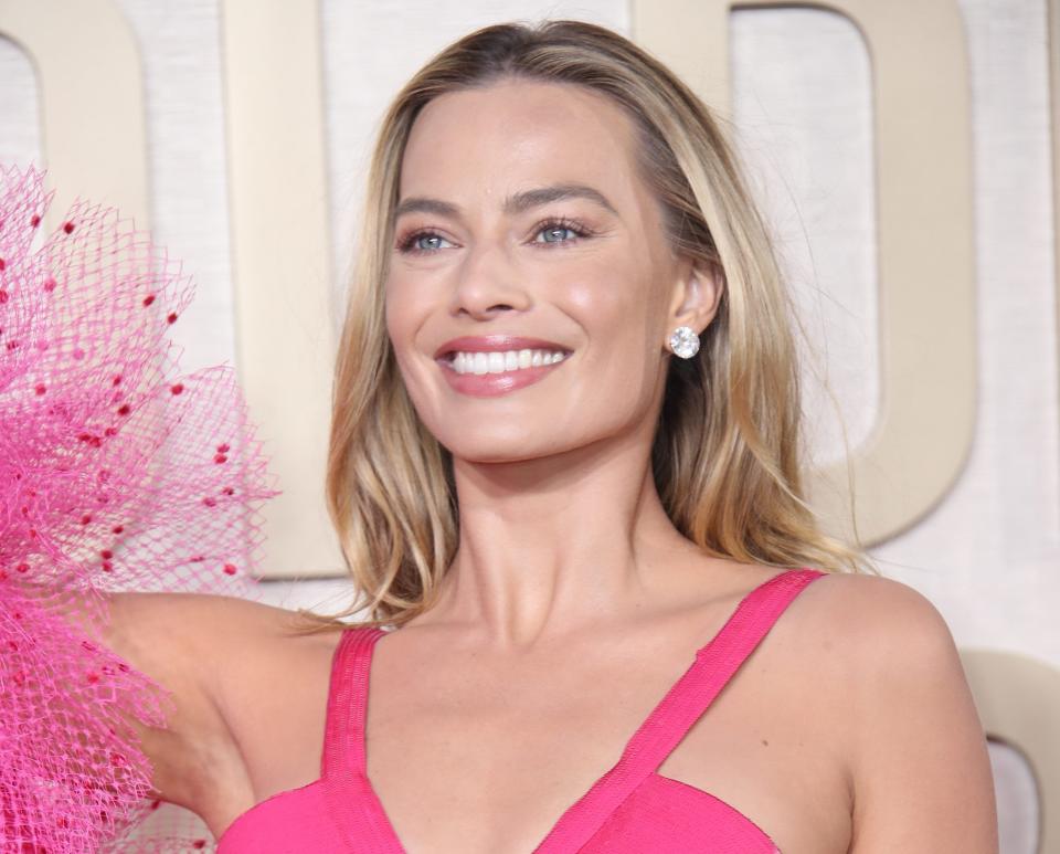 Jan 7, 2024; Beverly Hills, CA, USA; Margot Robbie at the 81st Annual Golden Globe Awards at the Beverly Hilton Hotel in Beverly Hills, Calif.. Mandatory Credit: Dan MacMedan-USA TODAY ORG XMIT: USAT-745730 (Via OlyDrop)