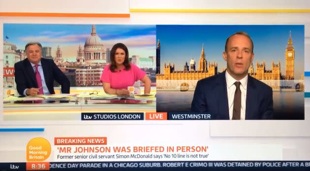 Susanna Reid clashed with Dominic Raab on Good Morning Britain (Photo: ITV)