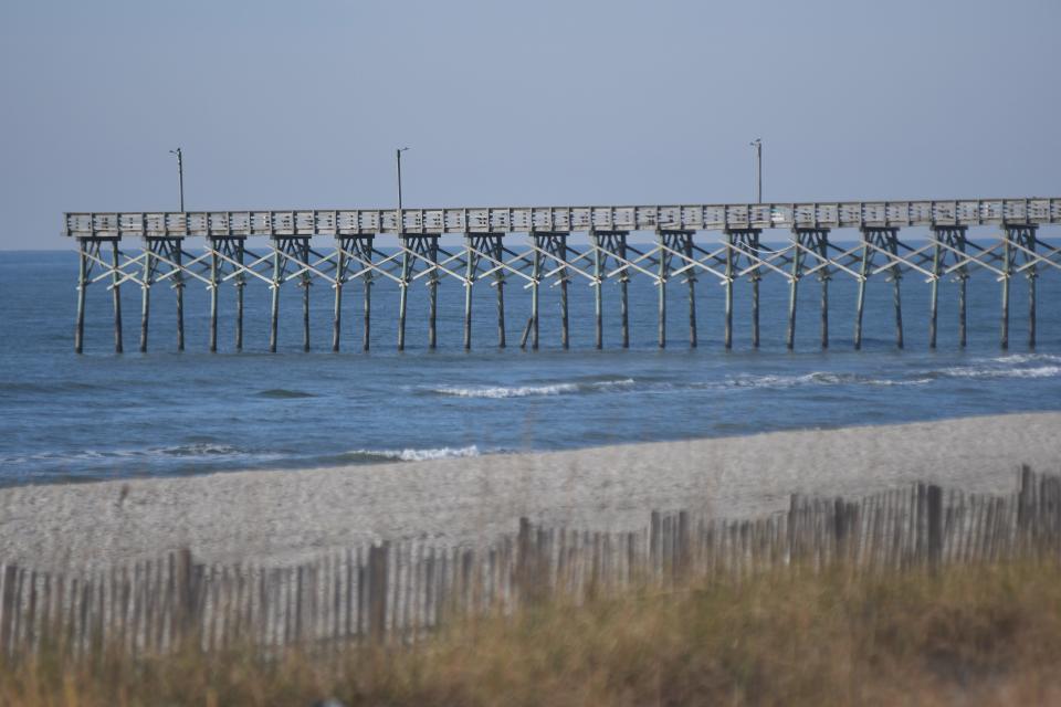 The Holden Beach Fishing Pier in Holden Beach, N.C., Wednesday, December 1, 2021. The pier is currently under contract with the Town of Holden Beach.