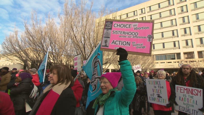 'Important for women and allies to come together': Hundreds turn out for Winnipeg Women's March