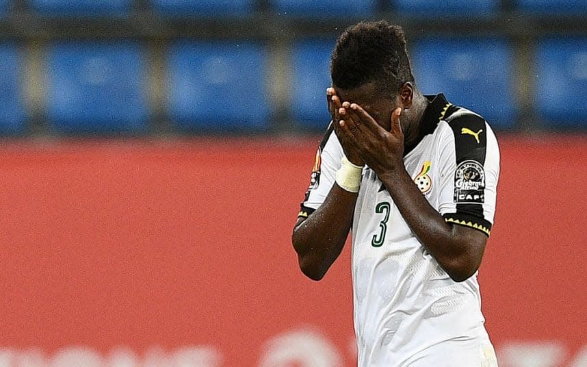 Former Sunderland striker Asamoah Gyan found guilty of having 'unethical hair' 