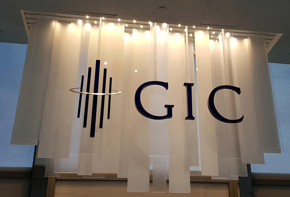 A GIC signage is pictured during their results announcement in Singapore July 2, 2019. REUTERS/Anshuman Daga