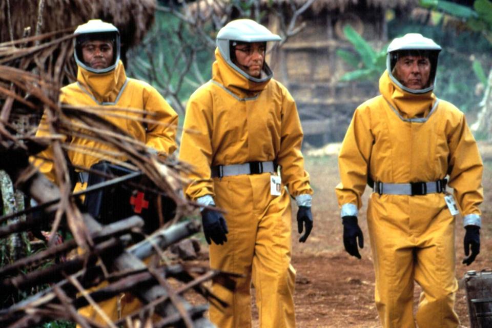 Cuba Gooding Jr., Kevin Spacey and Dustin Hoffman in 'Outbreak' (Warner Bros.)