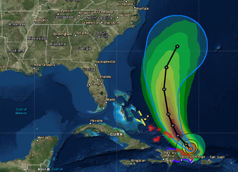 Hurricane maria path winds forecast