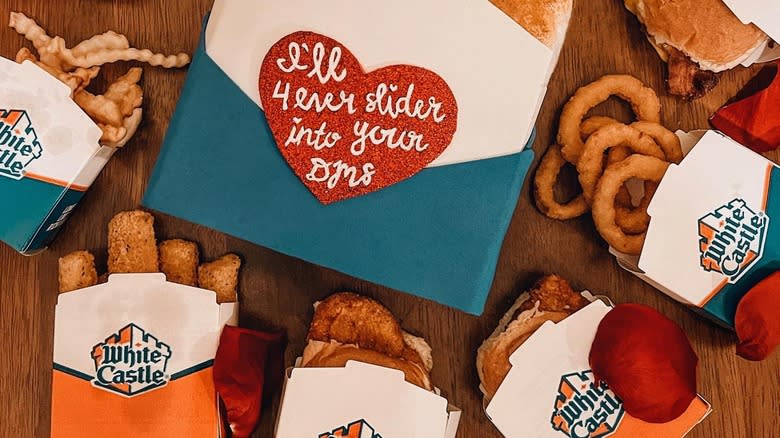 White Castle sliders and sides