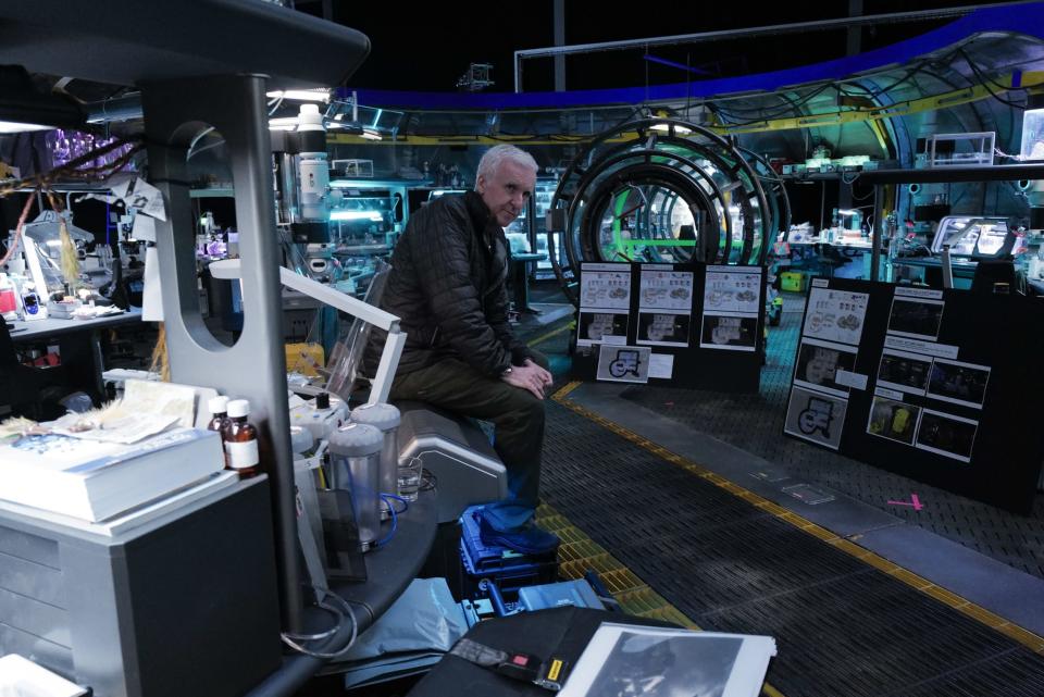 James Cameron on Avatar 2 set