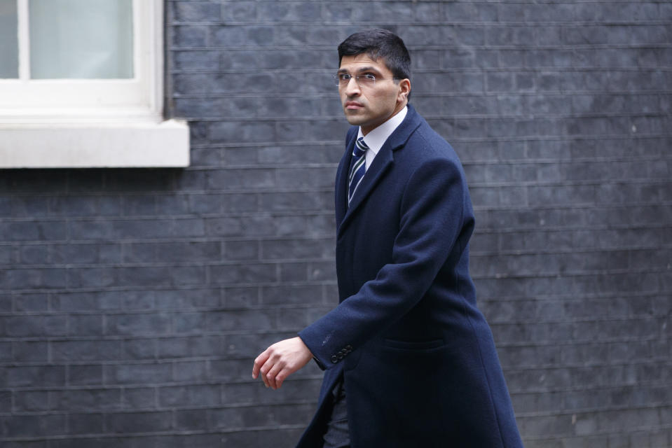 Nikhil Rathi, CEO of the London Stock Exchange, arrives at Downing Street for a meeting in London on January 11, 2018. Britain's Prime Minister Theresa May mets with business leaders from the financial services sector at Downing Street.  / AFP PHOTO / AFP PHOTO AND Tolga Akmen / Tolga Akmen        (Photo credit should read TOLGA AKMEN/AFP via Getty Images)