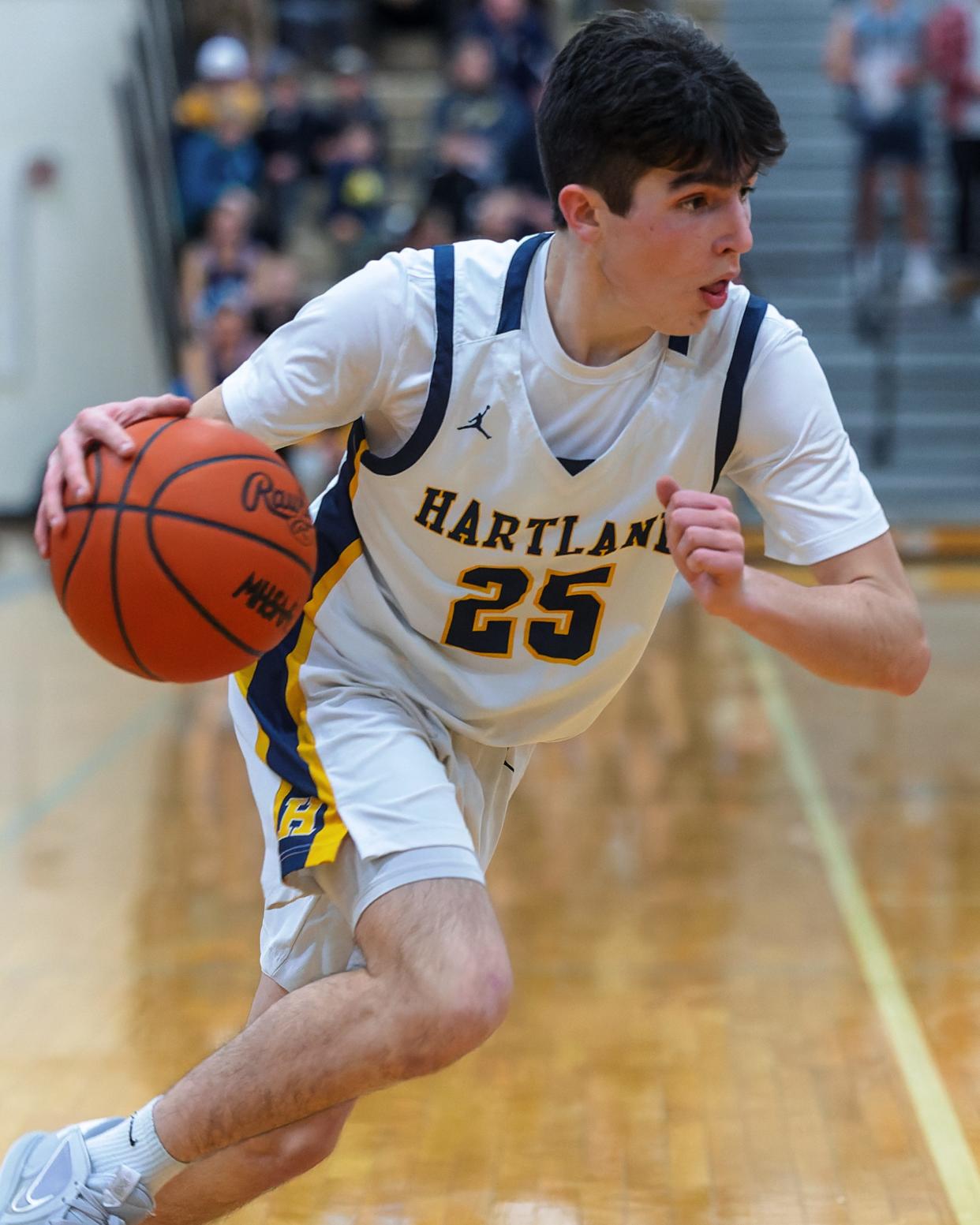 Brady Quinn will play point guard and provide strong defense for Hartland.