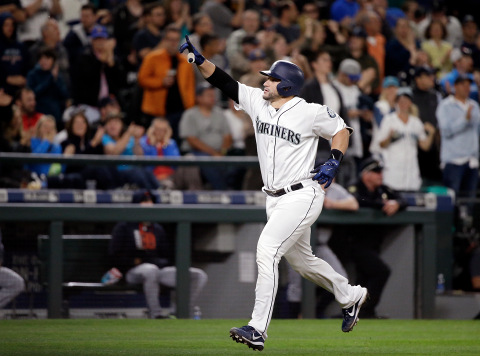 Mike Zunino works on his home-run trot