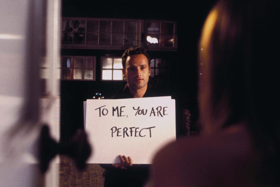 So problematic: Andrew Lincoln with his placards in ‘Love Actually’ (Shutterstock)