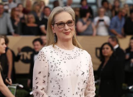 Actress Meryl Streep arrives at the 23rd Screen Actors Guild Awards in Los Angeles, California, U.S., January 29, 2017. REUTERS/Mario Anzuoni/File Photo