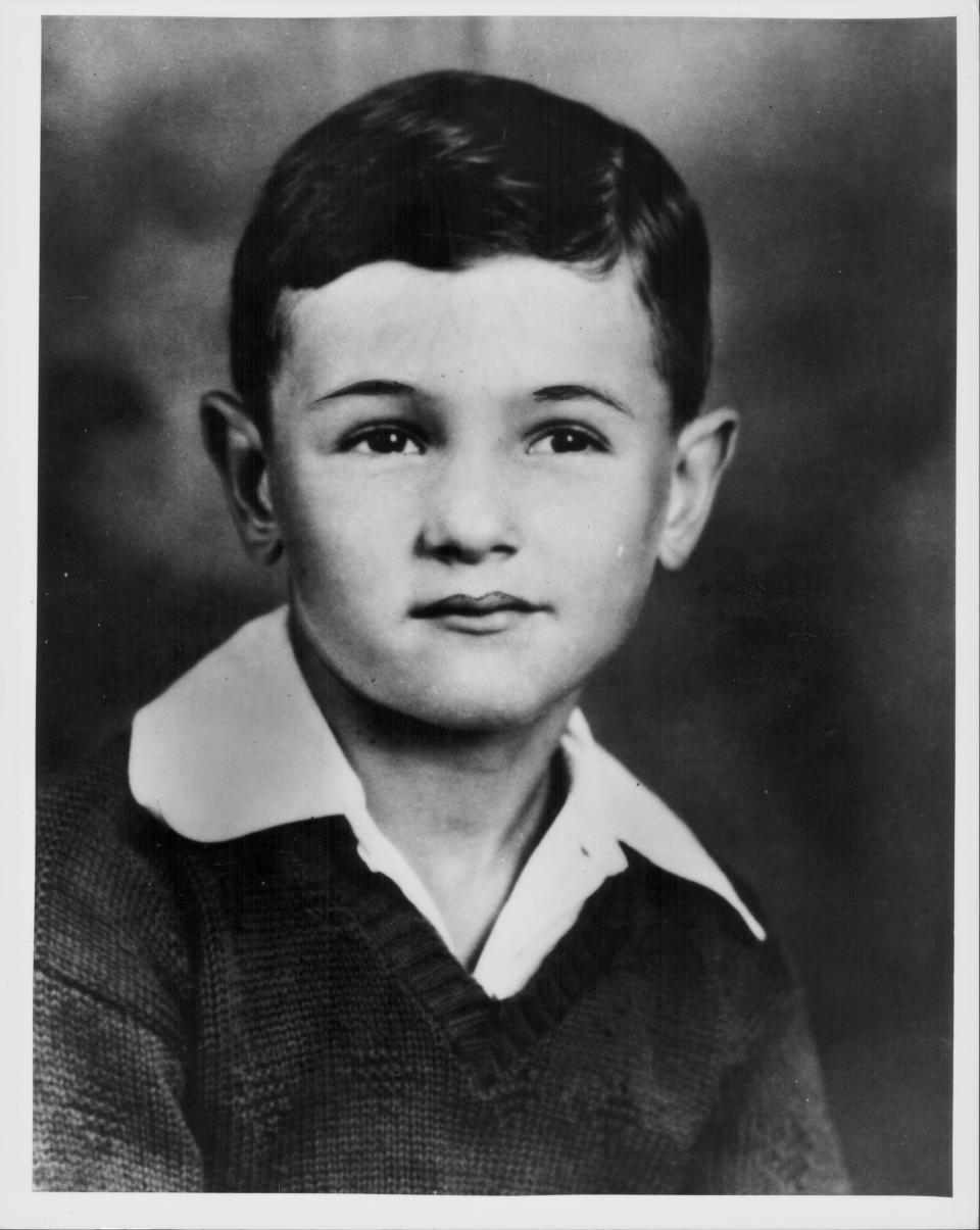 A childhood portrait of actor Rock Hudson aged around 10, taken circ 1935.