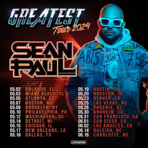 <p>Charlotte Rutherford</p> Sean Paul Tour