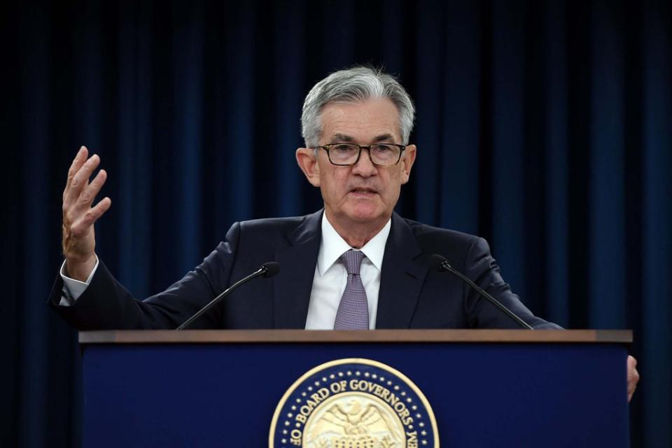 US Fed chair Jerome Powell is poised to cut market support  (AFP/Getty Images)