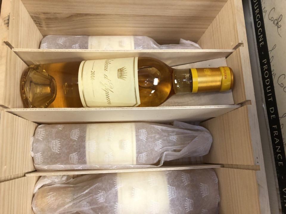 Hampton's offers a vertical tasting crate of Chateau d'Yquem, 2006, 2010 and 2013 for $1,299.99.