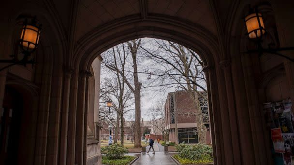 PHOTO: FILE - A man walks on campus at Princeton University, Feb. 4, 2020 in Princeton, New Jersey. (William Thomas Cain/Getty Images, FILE)
