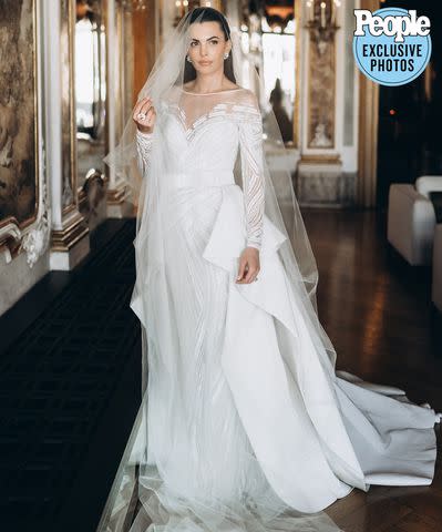 <p>Elina Upmane</p> DeShanna Marie Minuto at her wedding to JIllian Michaels at the Aman hotel in Venice, Italy on June 24, 2023