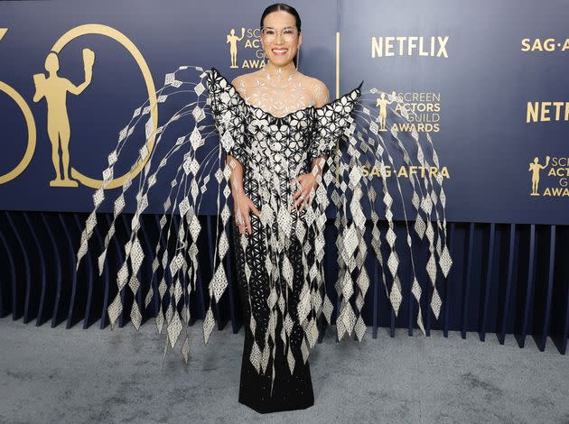 Wong wore haute couture from Iris van Herpen.