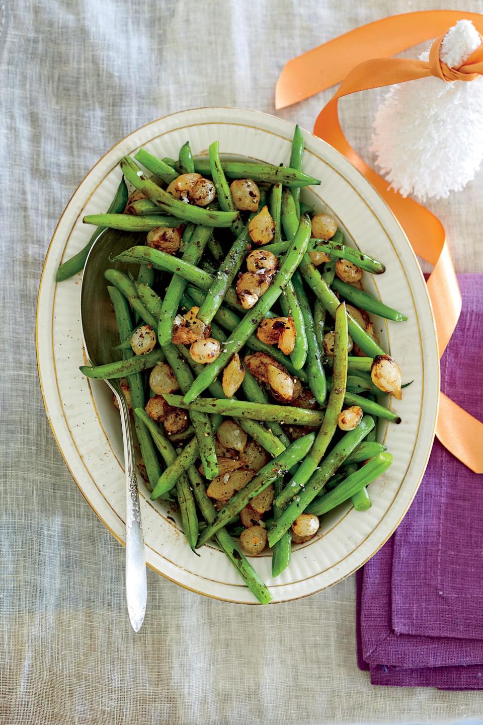 Balsamic Green Beans with Pearl Onions