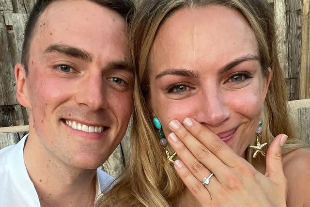 Leanne Hainsby/instagram Peloton instructors Ben Alldis and Leanne Hainsby shortly after they got engaged in 2021.