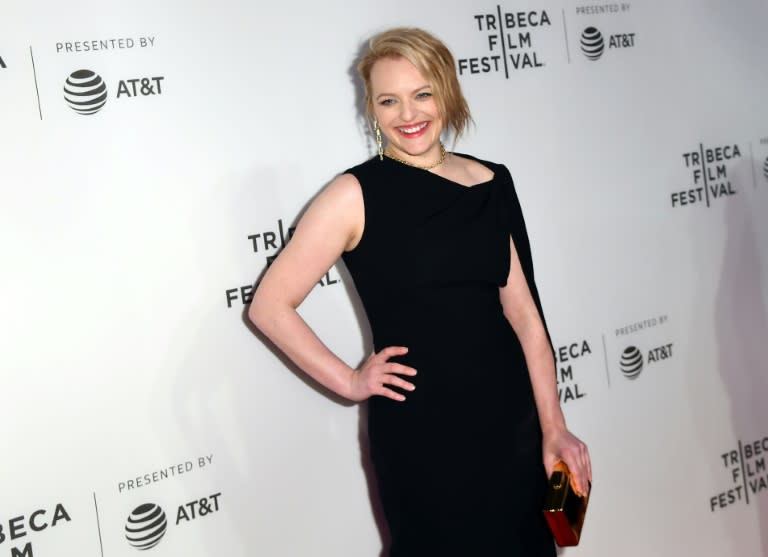 Actress Elisabeth Moss attends the Premiere of "A Handmaid's Tale" during the 2017 Tribeca Film Festival, at SVA Theater in New York, on April 21