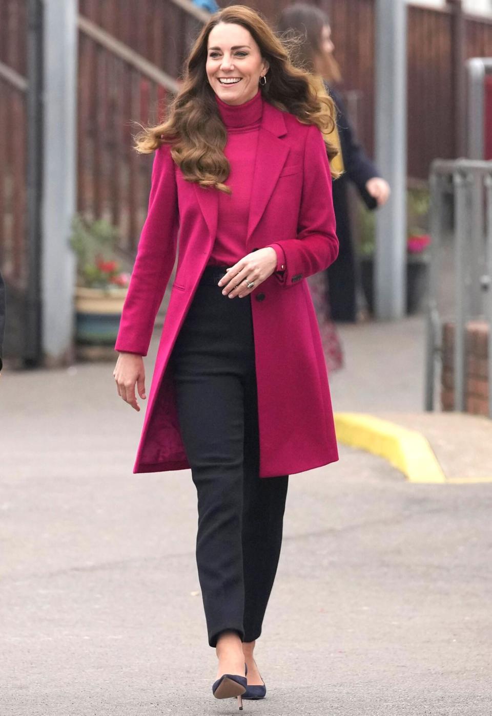 Kate, Duchess of Cambridge visit to Nower Hill High School