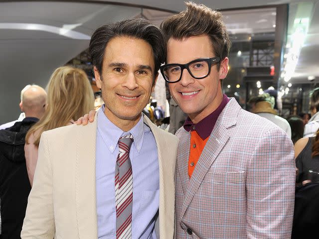 <p>Jamie McCarthy/WireImage</p> Gary Janetti and Brad Goreski in 2012.