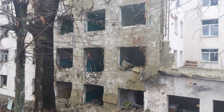 Residential buildings were damaged as a result of the attacks of the Russian occupiers