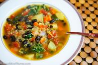 Photo: Food Wine Thyme<br> Winter Vegetable Soup<br><br> Kathy simmers a bowl of soup that's as vibrant as it is comforting, chock full of wholesome, health-giving ingredients. Even her skeptical husband was swayed!<br><br> Recipe: <a href="http://foodwinethyme.com/winter-vegetable-soup/" rel="nofollow noopener" target="_blank" data-ylk="slk:Winter Vegetable Soup;elm:context_link;itc:0;sec:content-canvas" class="link ">Winter Vegetable Soup</a>