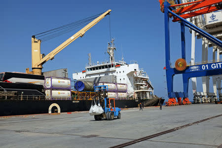 A general view of Gwadar port in Gwadar, Pakistan October 4, 2017. Picture taken October 4, 2017. REUTERS/Drazen Jorgic