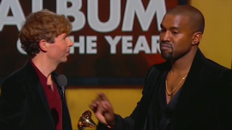 Even Yeezy’s  greatest fans weren’t very amused at his act of sabotaging Taylor’s moment at the 2009 VMAs and he did lose a big chunk of his popularity. But he didn’t take away a thing from the infamous incident and attempted to interrupt Beck’s speech at the Grammys 2015.  We weren’t surprised when he blatantly stated, Beck winning the award was “disrespectful to inspiration”. By ‘inspiration’ he certainly meant ‘Queen Bey’.  