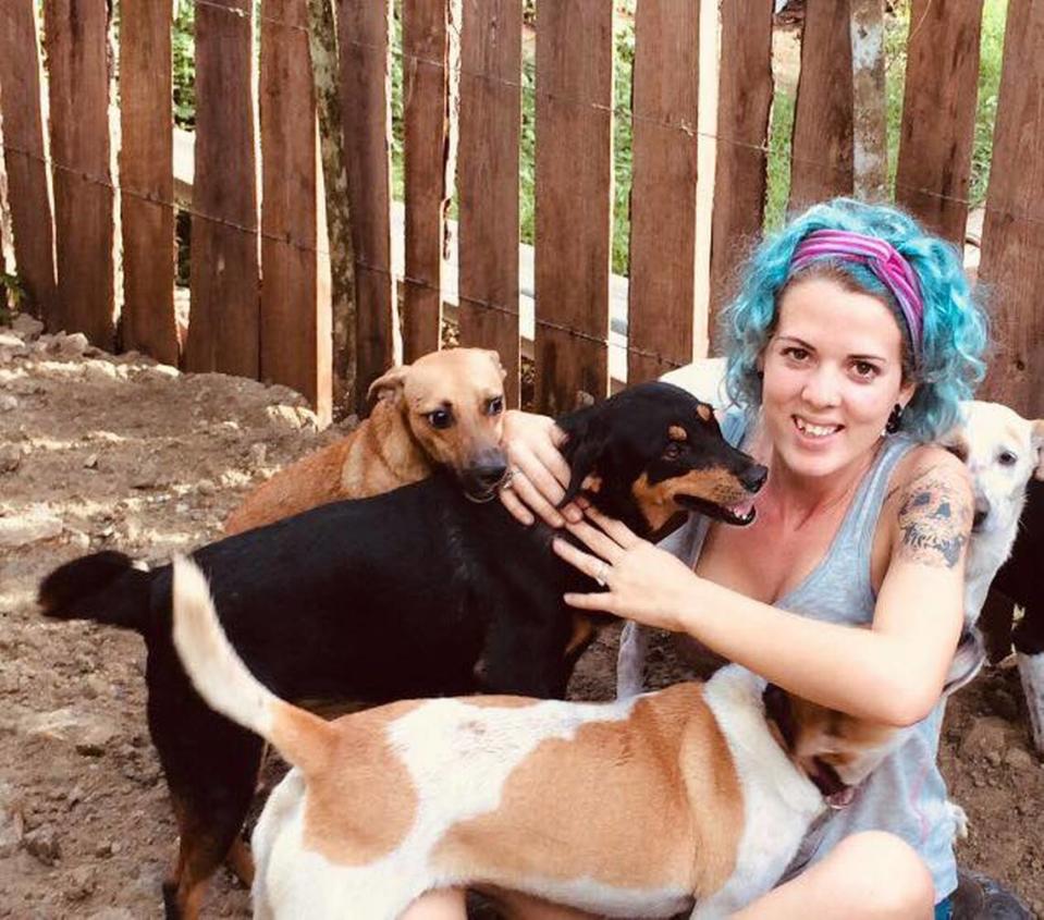 Animal rights activist Leidy Laura Hernández Naranjo at her animal shelter in Santa Clara, Cuba.