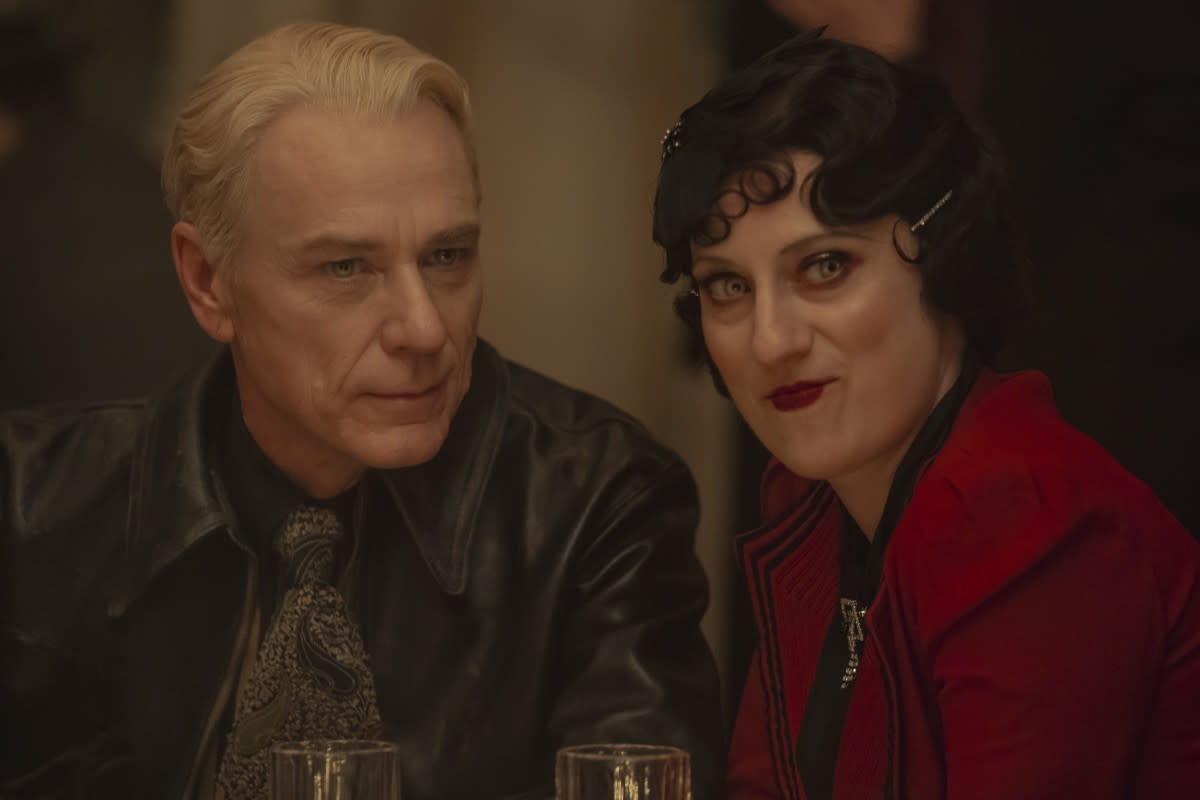 Ben Daniels as Santiago, leader of the Théâtre des Vampires, and Suzanne Andrade as Celeste in Anne Rice's "Interview With the Vampire" Season 2<p>Larry Horricks/AMC</p>