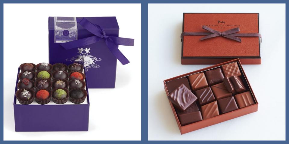 <p>Whether it's a date night gift or an every day indulgence for a coworker, there's never a bad reason to give (or get) a decadent box of chocolate. With that in mind, we've rounded up some fo the very best boxes of bon bons, truffles, and cocoa-y delights for every taste—because, let's face it, you can't go wrong with chocolate. </p><p><strong>More:</strong> <a href="https://www.townandcountrymag.com/leisure/dining/g23937264/gourmet-food-gifts/" rel="nofollow noopener" target="_blank" data-ylk="slk:Top Gourmet Gifts for Food Lovers;elm:context_link;itc:0;sec:content-canvas" class="link ">Top Gourmet Gifts for Food Lovers</a></p>