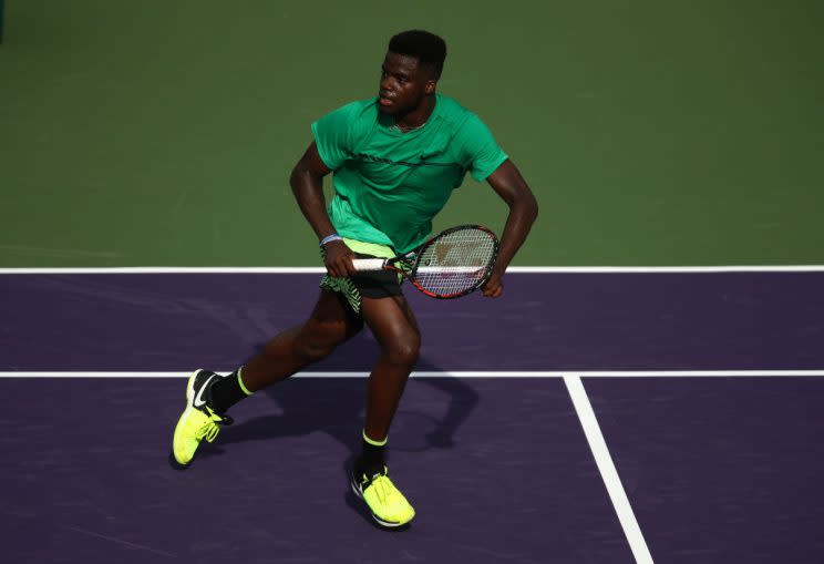 Frances Tiafoe had some words for a rather loud couple. (Getty)