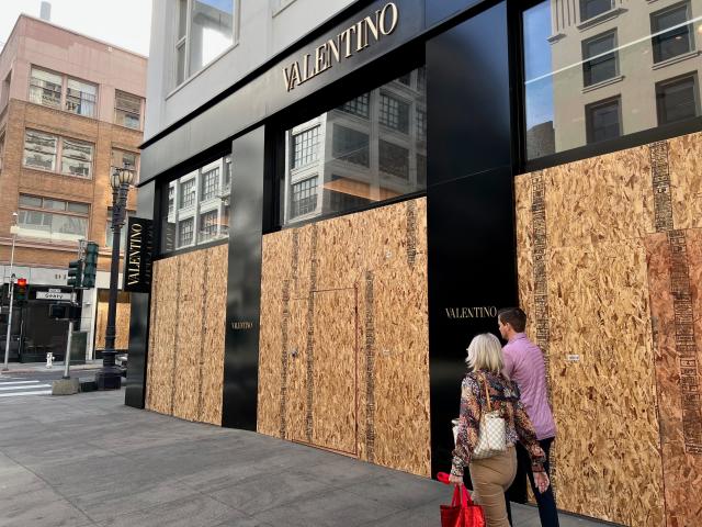 Photos show San Francisco stores' boarded-up windows after wave of