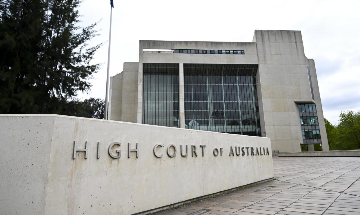 <span>Two plaintiffs are challenging in the high court the legality of detention of people who refuse to co-operate with detention.</span><span>Photograph: Lukas Coch/AAP</span>