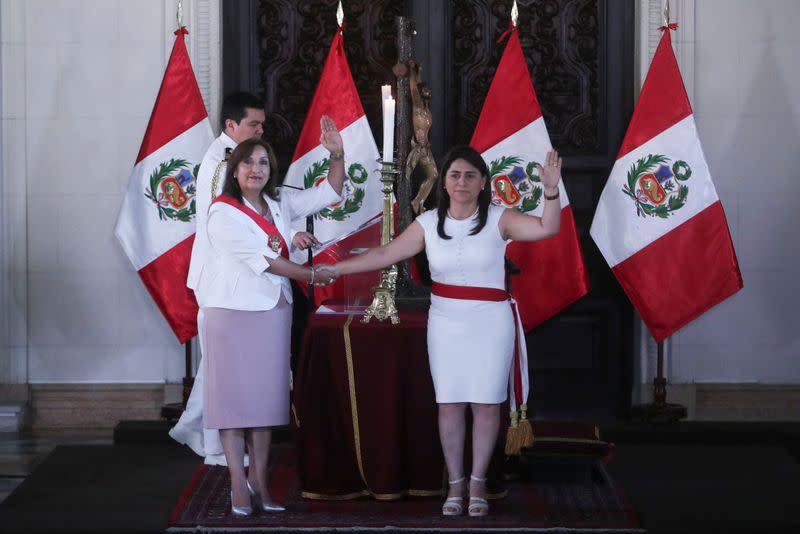 Peru's President Dina Boluarte's new Cabinet is sworn in, in Lima