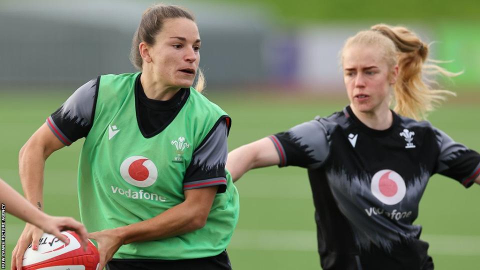 Jasmine Joyce and Cath Richards in Wales training