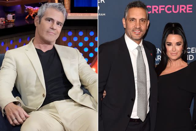 <p>Charles Sykes/Bravo; Axelle/Bauer-Griffin/FilmMagic</p> Andy Cohen, Kyle Richards and Mauricio Umansky