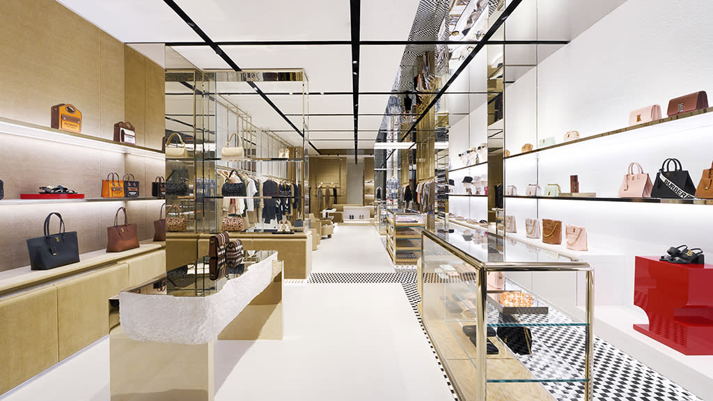 Inside Burberry’s new women’s store at the Bal Harbour Shops in Miami, Fla. - Credit: Courtesy of Burberry