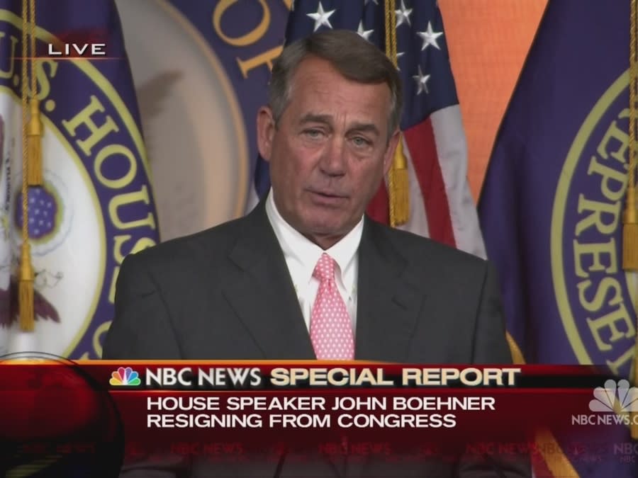 Speaker Of The House John Boehner Announces Resignation 8239