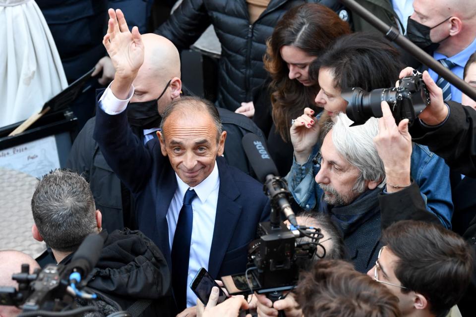 Eric Zemmour, candidat d'extrême droite à la présidentielle, lors de son déplacement à Cannes (Alpes-Maritimes), le 22 janvier 2022. - Bertrand GUAY / AFP