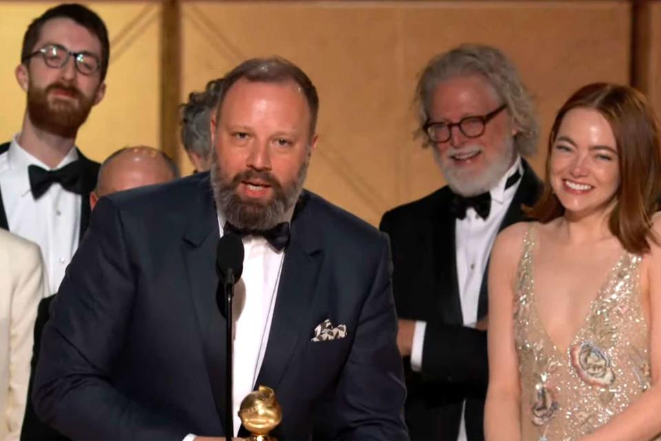 <p>CBS</p> <em>Poor Things</em> wins at the Golden Globes on Jan. 7, 2024