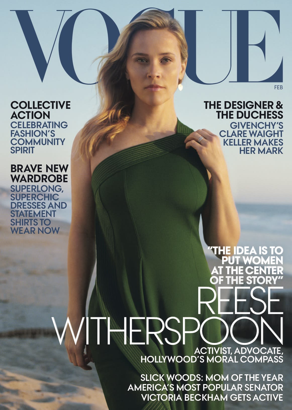 Reese Witherspoon graces the cover of <em>Vogu</em>e’s February 2019 issue. (Photo: Zoë Ghertner for Vogue)