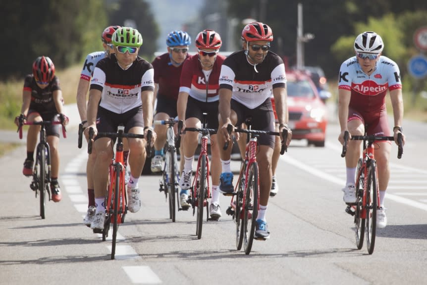 Tony Parker takes to the roads of the Tour de France