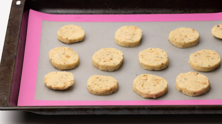shortbread on an oven tray