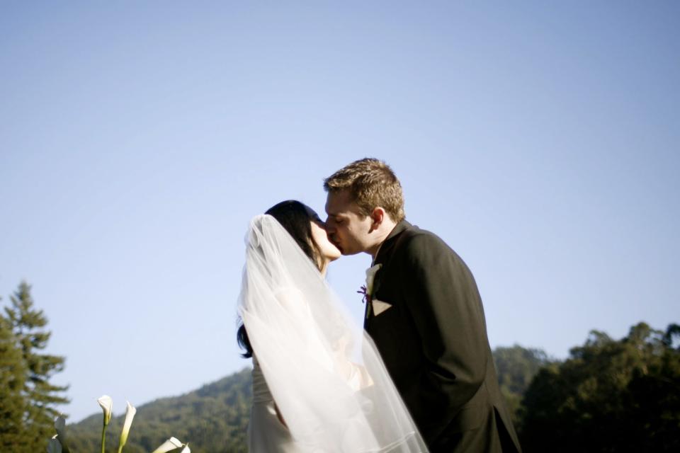 Tristan and Erica's wedding in Tilden Regional Park in 2008.